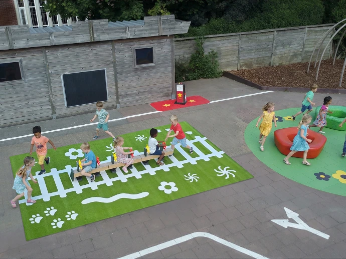 Tapijt van getuft kunstgras decoratief