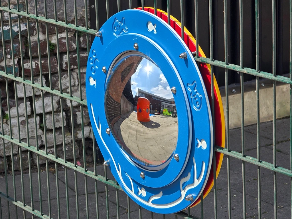 Panneau de jeu rond - Miroir convexe