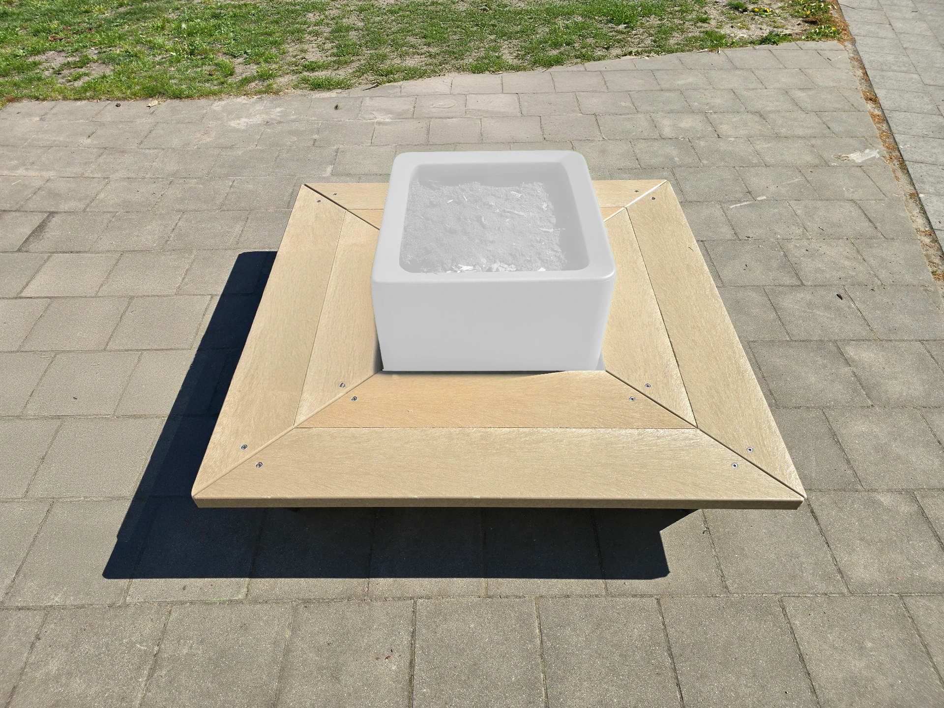 [ID516-000000-SB] Bank Cubo (zonder bloembak)