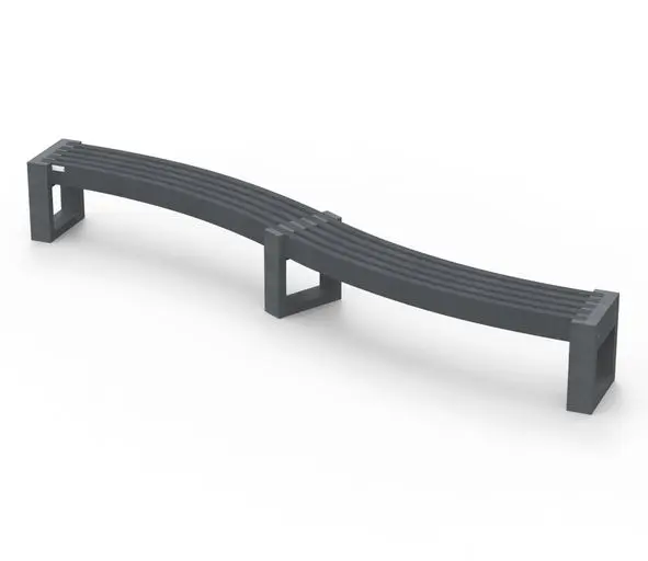 [ID503-SPLINE-UB] Canvas Spline Bench (Black)