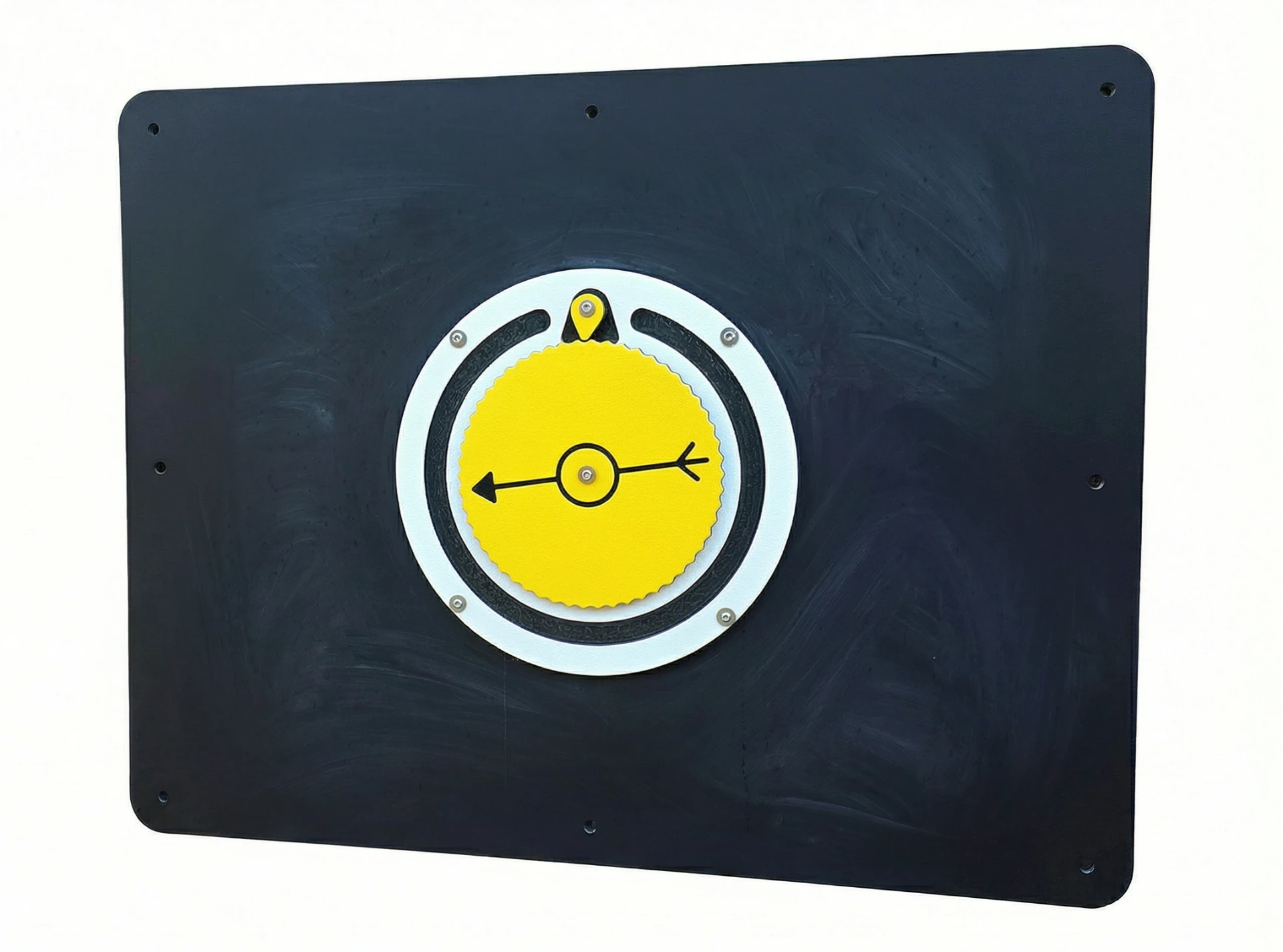 [ID601-6003ZB-YE] Chalkboard with round game – Rotating Arrow (Without mounting)