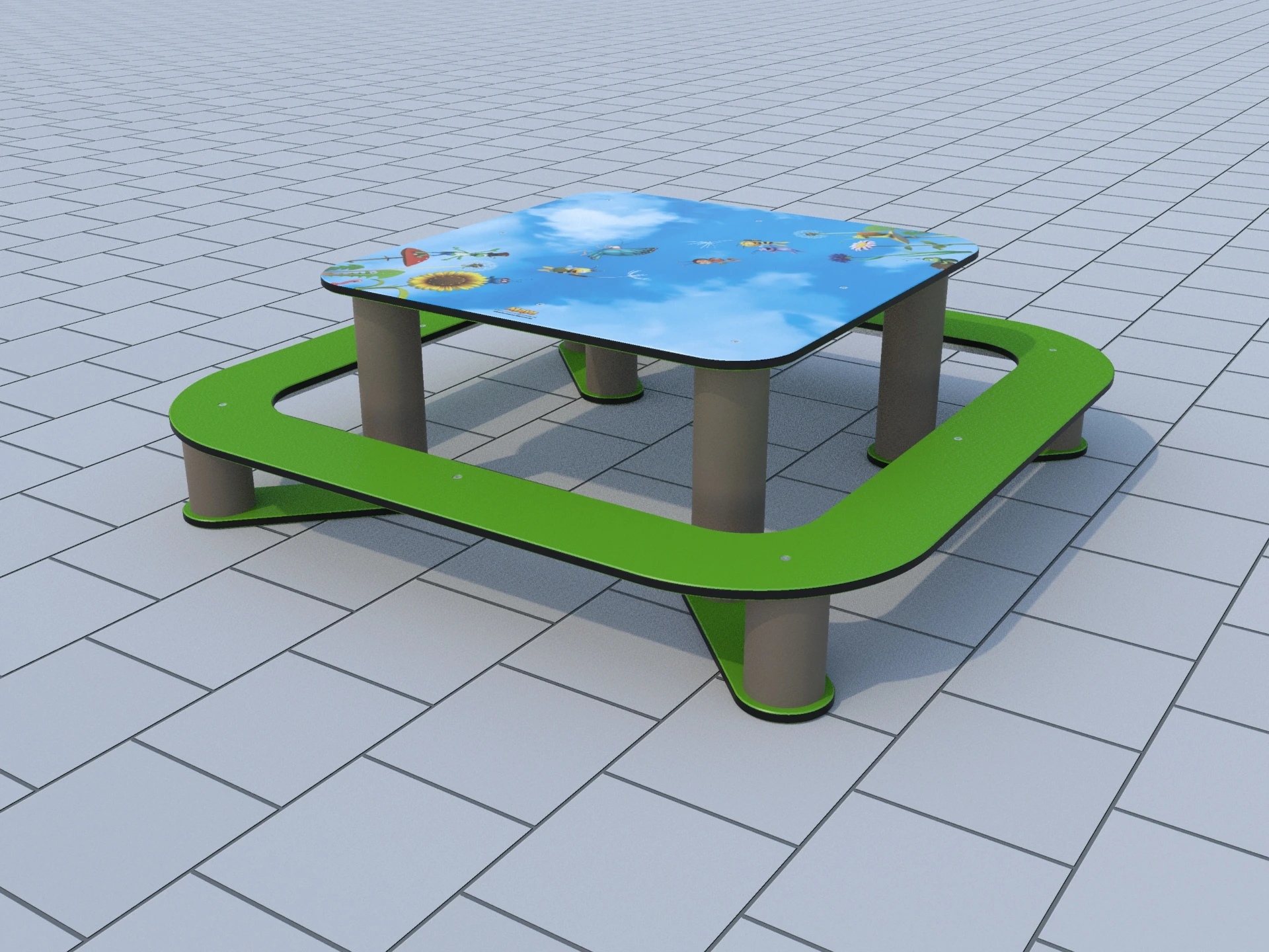 Quadro Picknicktafel - Maya De Bij