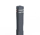 Square anti-parking bollard