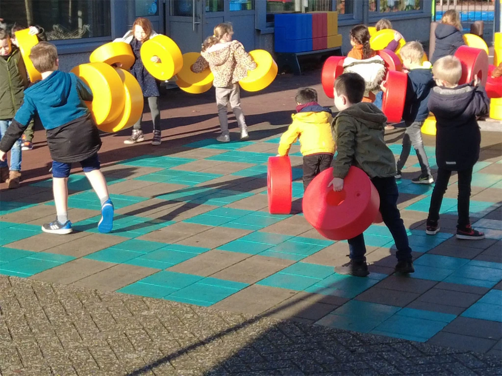 Omnispel met stapelpallet
