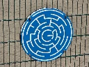 Round tactile maze play panel
