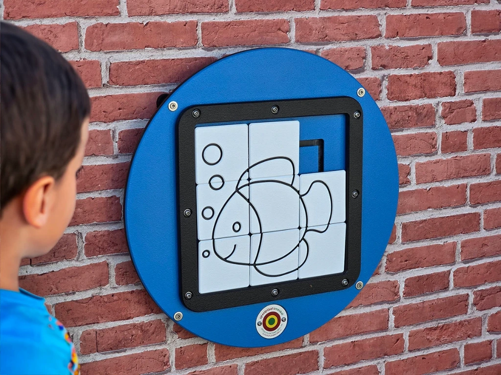 Rond Speelpaneel Puzzel Vis