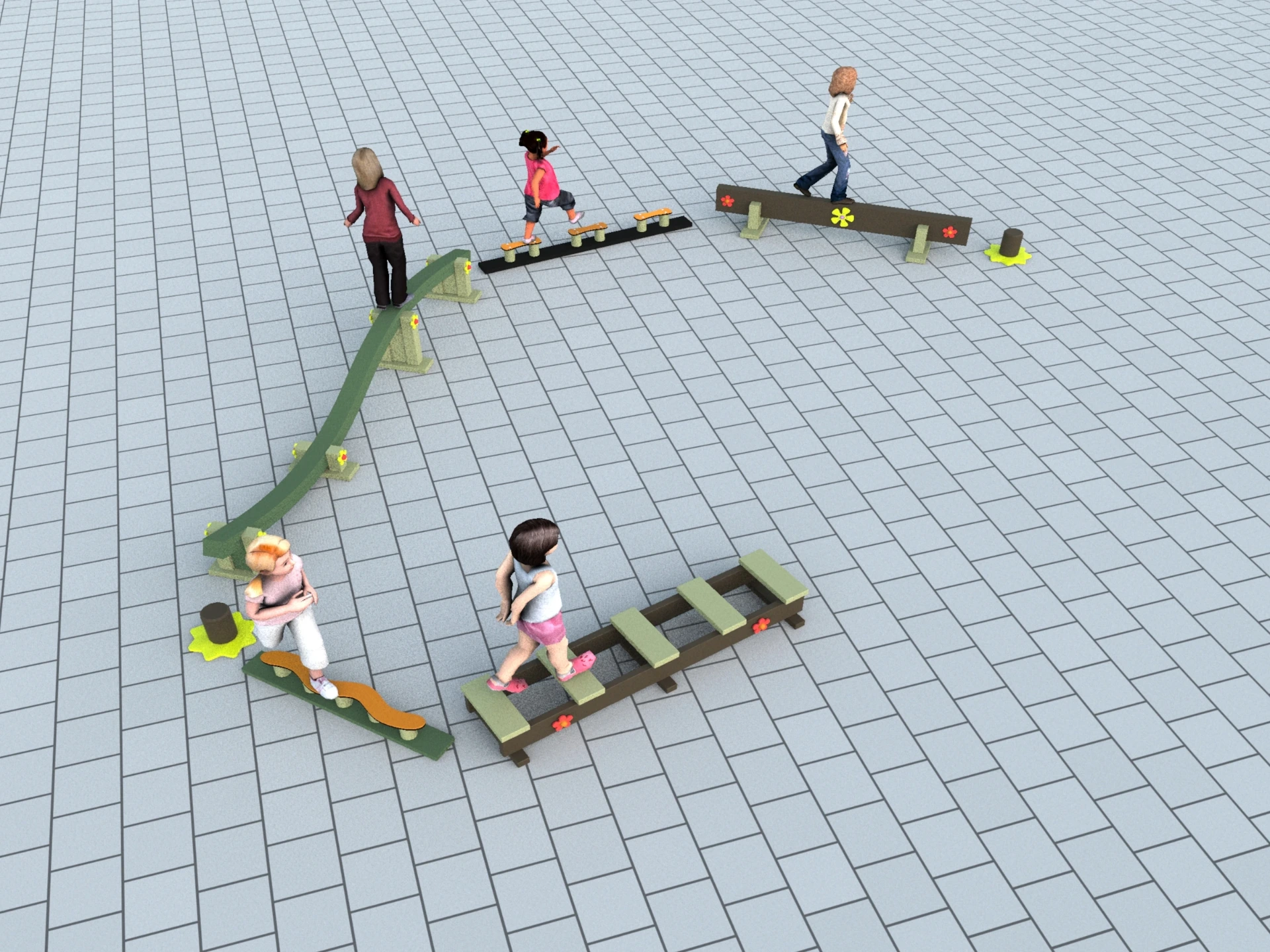 ACTIE: Pakket Parcours Voor Verharding met gratis loopbalk