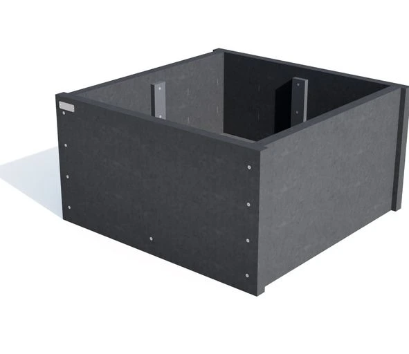 [ID521-909048-UB] Bac à fleurs Rotterdam sans pieds 90 x 90 cm (Noir, 48 cm)