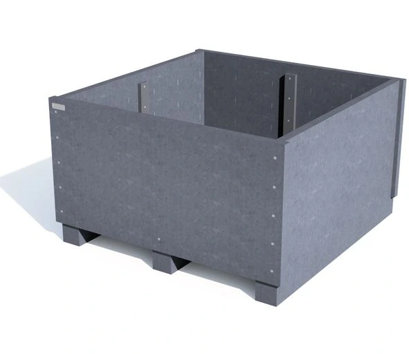Bloembak Rotterdam met poten 120 x 120 cm