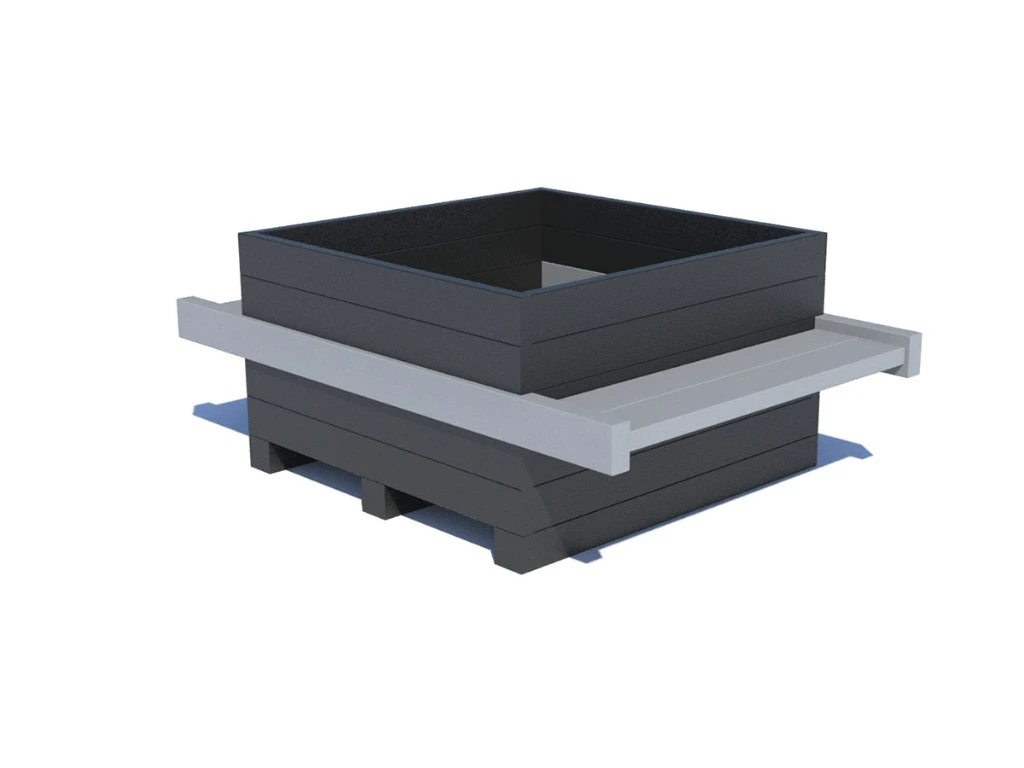 Jardinière avec double banquette 