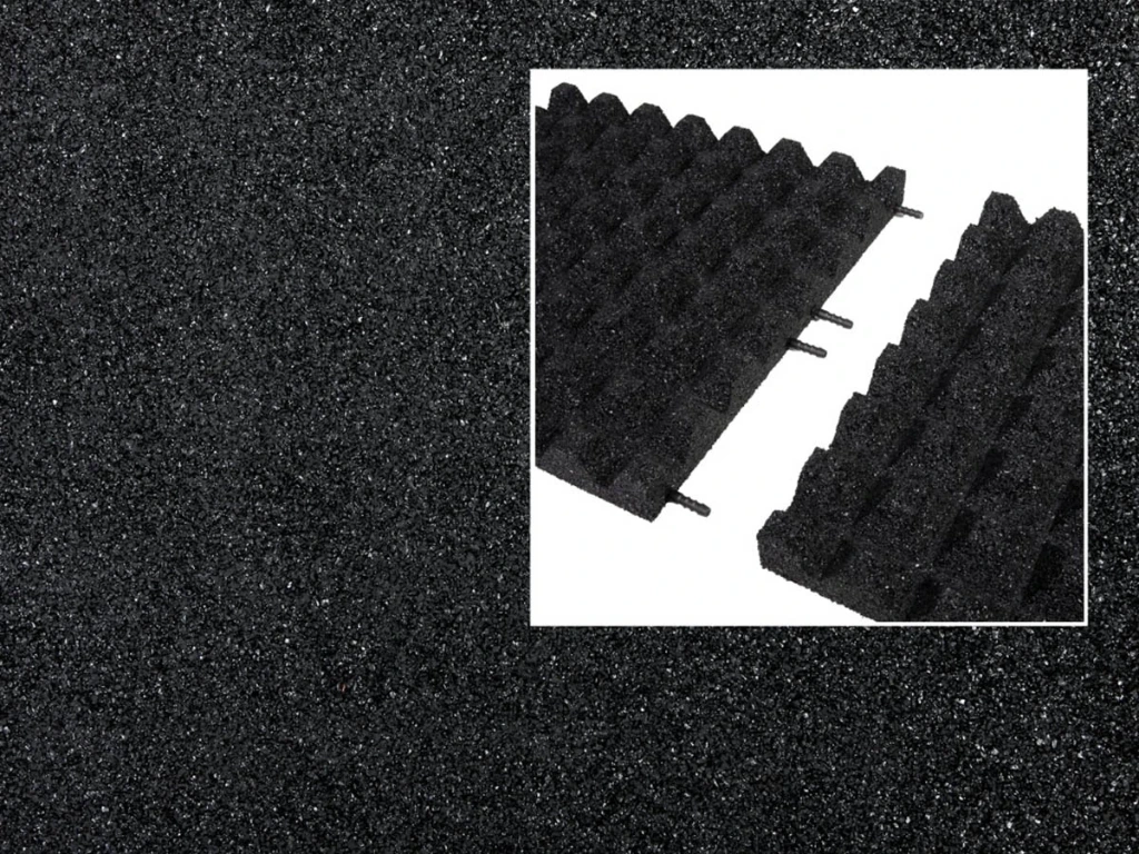 Basic rubber safety tile per m²