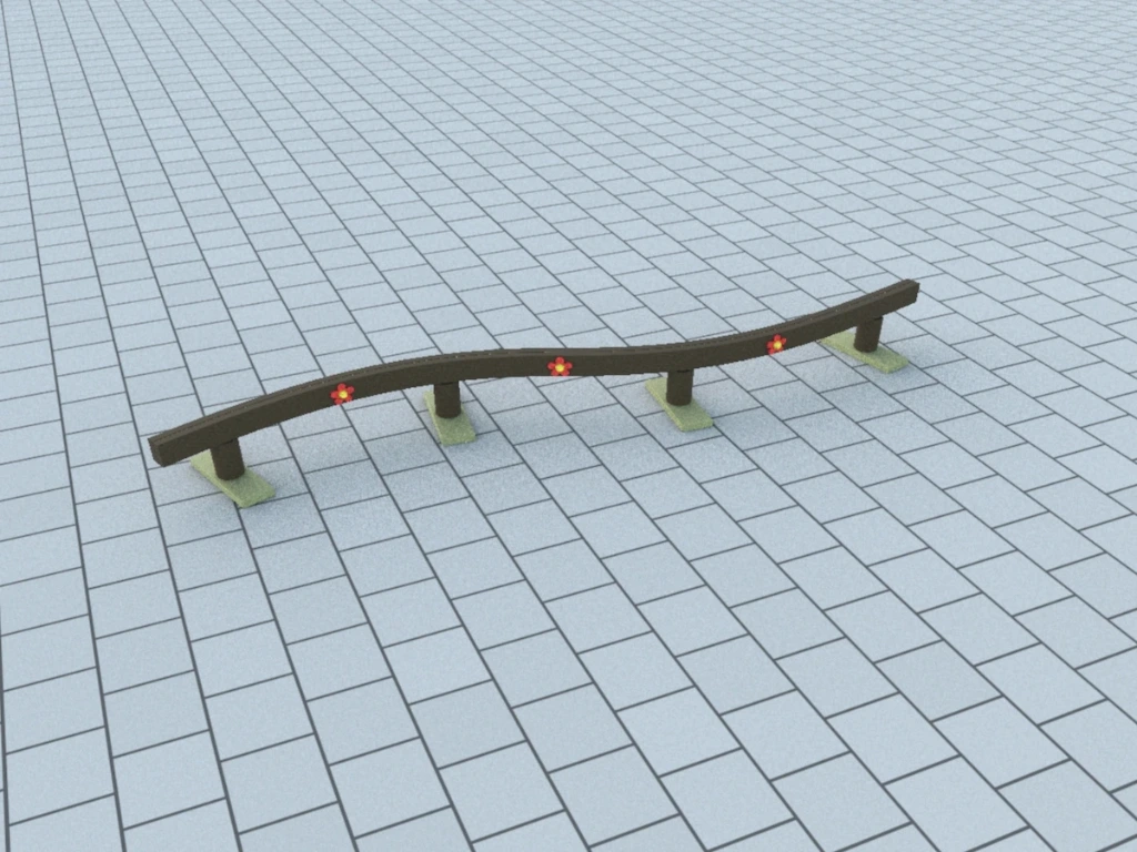 [ID099-00000G-SB] ID099G - Zigzag Evenwichtsbalk