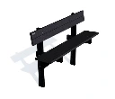 Bench Paris with backrest