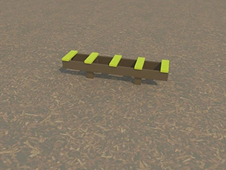 [ID100-0000E0-BG] ID100E - Horizontal ladder (Without flowers, Bebat)