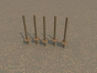 [ID100-0000S0-QB] ID100S - Set of 5 disc posts