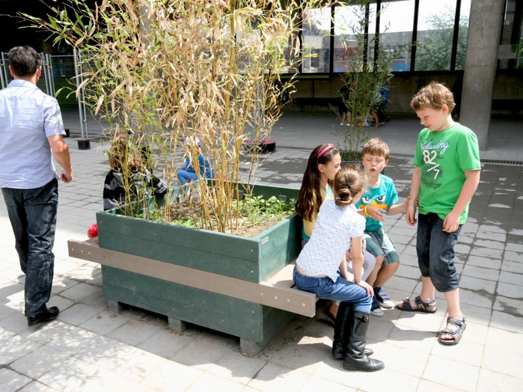Jardinière avec double banquette 