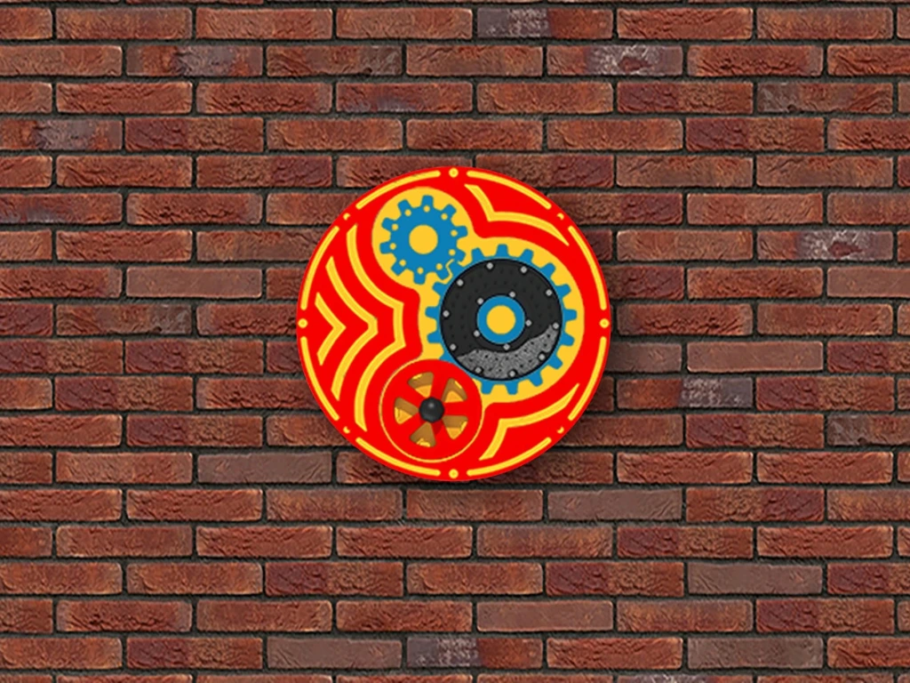 Rond Speelpaneel Tandwielkast Bolletjes