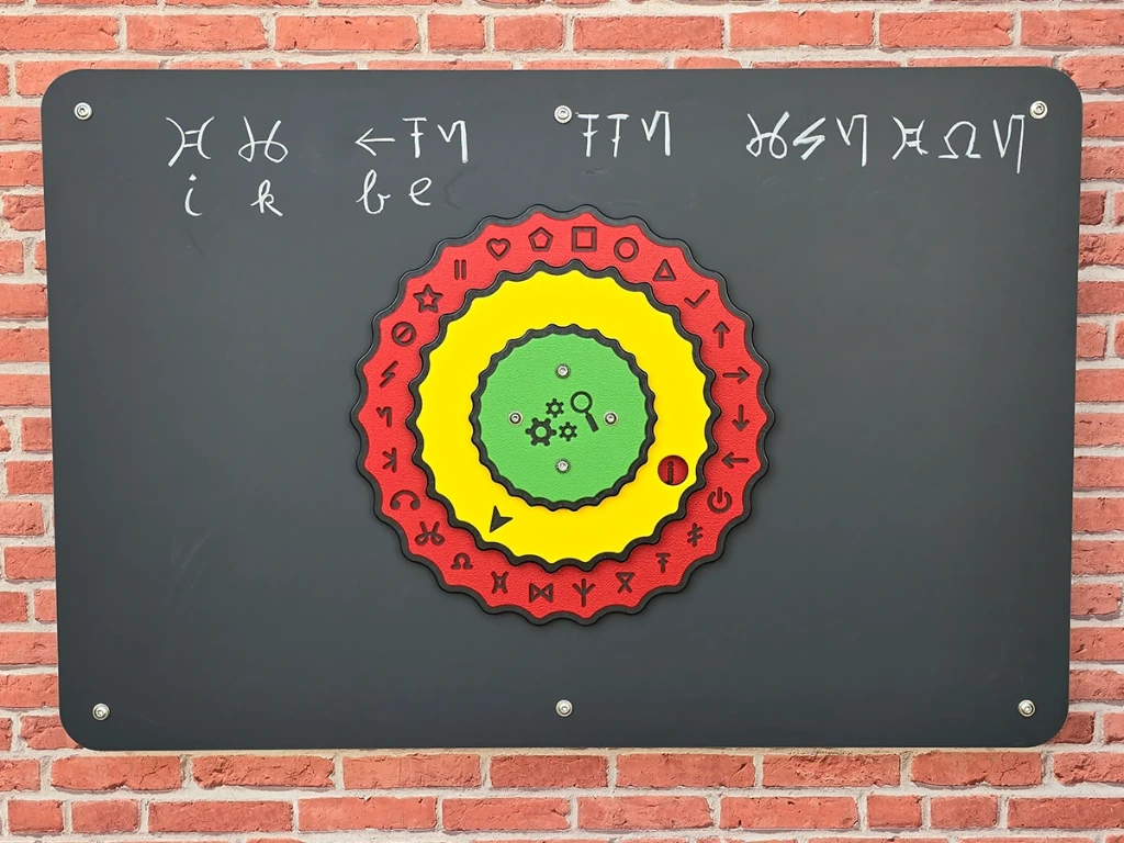 Chalkboard with Round codebreaker Play Panel